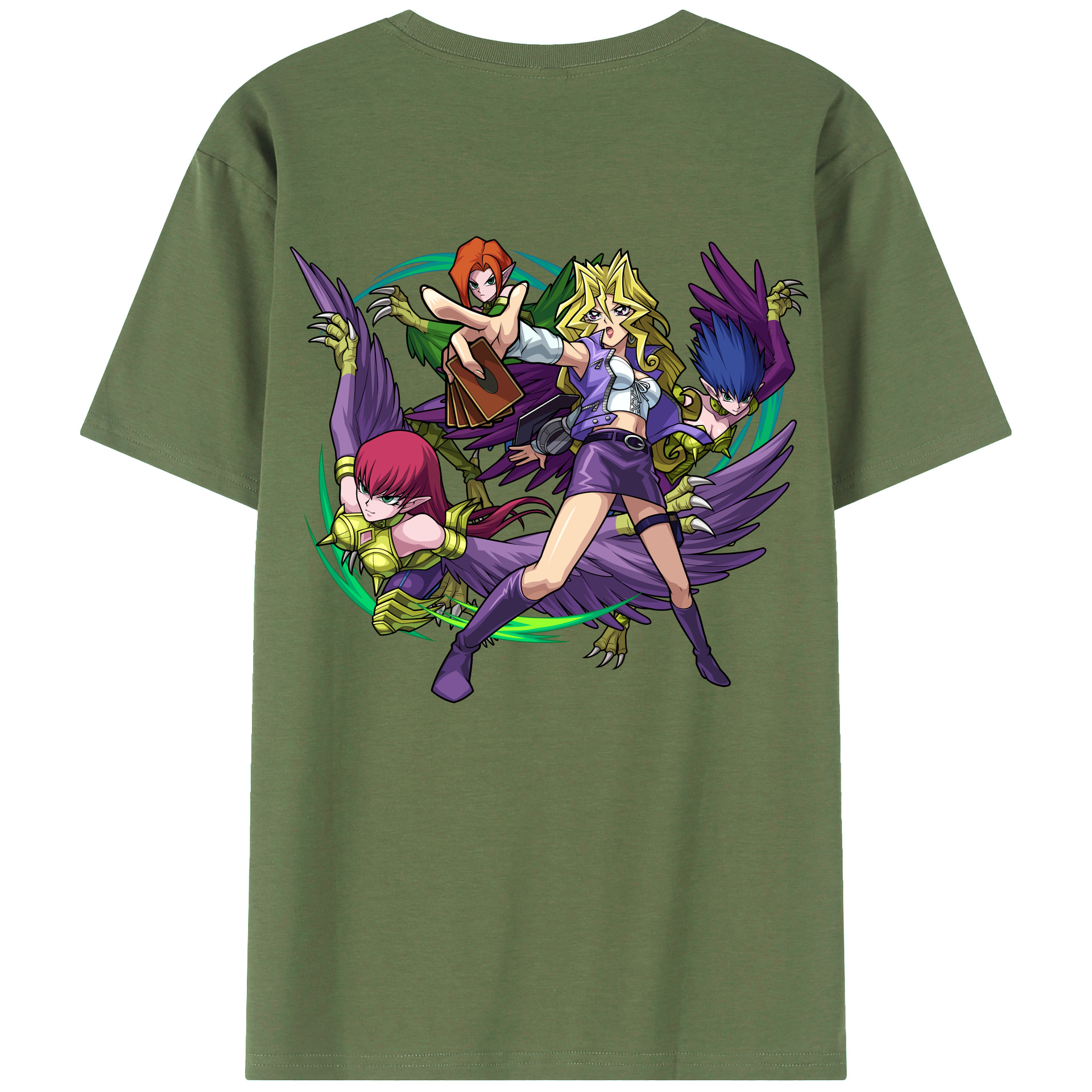 （画像用） 遊☆戯☆王 Yu-Gi-Oh! 綿100％ メンズ半袖Tシャツ（バックプリント） 通気性